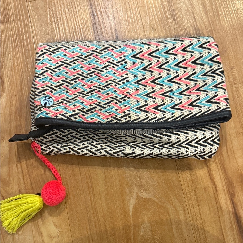 Pura Vida Multicolor Zigzag Clutch